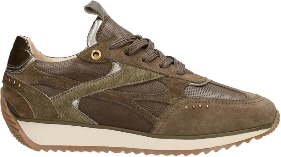POSH by Poelman Sneakers Valeria 79 Grijs Olijfgroen
