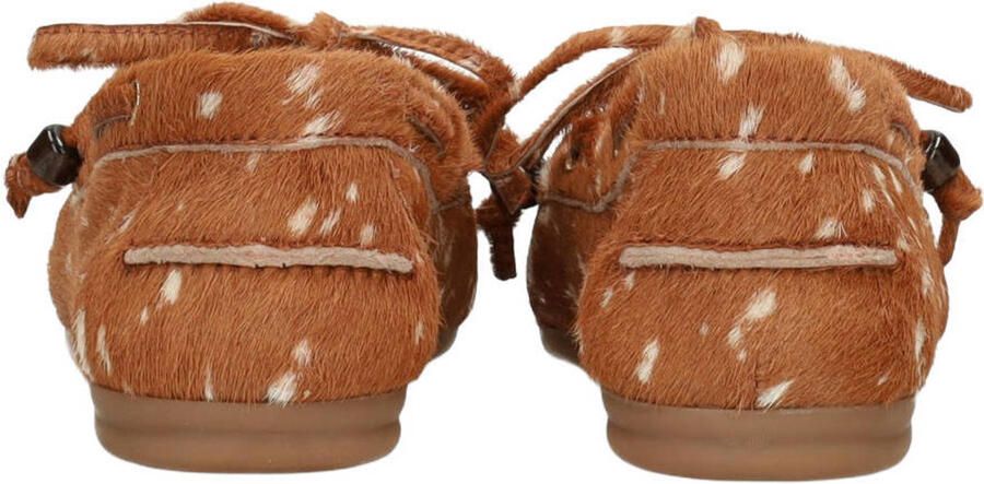 Poelman Mira suède bootschoenen met dierenprint camel - Foto 2