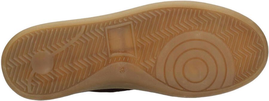 Poelman Skye leren sneakers met studs en print bruin - Foto 3