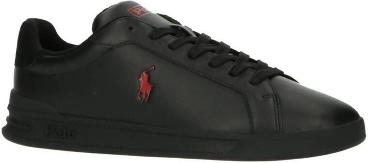 POLO Ralph Lauren Heritage Court leren sneakers zwart