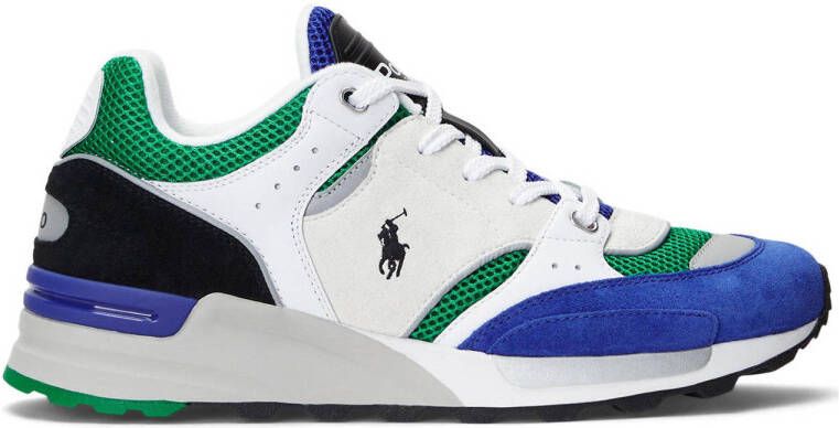 POLO Ralph Lauren leren sneakers wit blauw groen