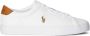 Polo Ralph Lauren Leren Longwood Sneakers met Multicolor Paardenborduursel White Heren - Thumbnail 1