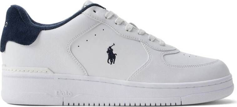 POLO Ralph Lauren Masters Court PP leren sneakers wit donkerblauw