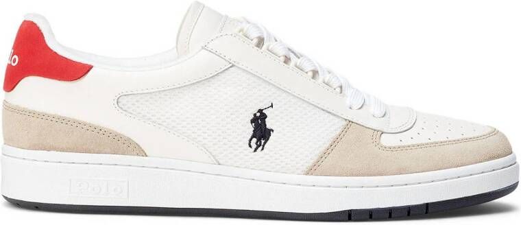 POLO Ralph Lauren Polo Court sneakers wit rood