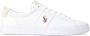 Ralph Lauren Sneakers van een mix van textiel en leer met logostitching - Thumbnail 1