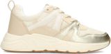 POSH by Poelman CAROCEL Dames Sneakers Wit Met Beige Combinatie - Wit