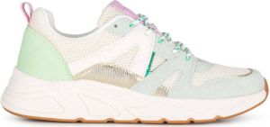 POSH by Poelman CAROCEL Dames Sneakers Groen met combinatie