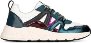 POSH by Poelman CAROCEL Dames Sneakers Groen met combinatie