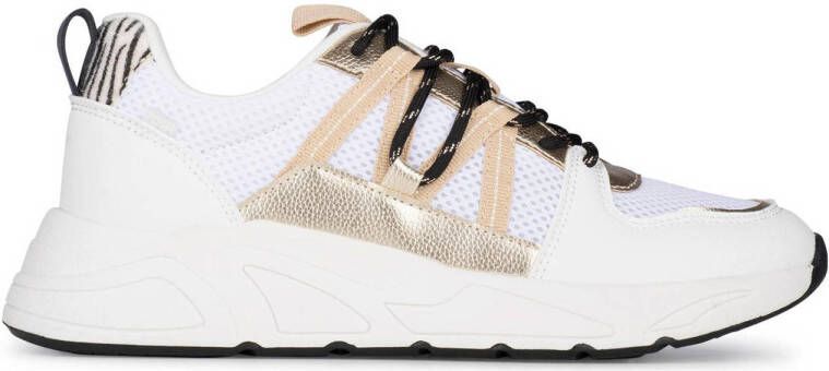 POSH by Poelman CELINE Dames Sneakers Beige met combinatie