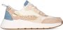 POELMAN C18582X7PSH9 DK Beige Combi Beige Mesh Lage sneakers Dames - Thumbnail 1