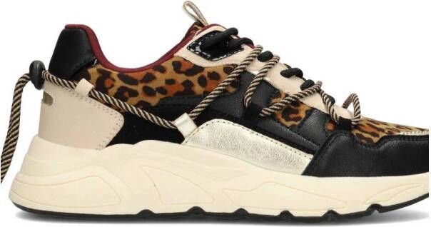 POSH by Poelman chunky sneakers zwart panterprint