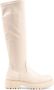 POSH by Poelman CYBELE Dames Hoge Stretch Laarzen Crème - Thumbnail 1