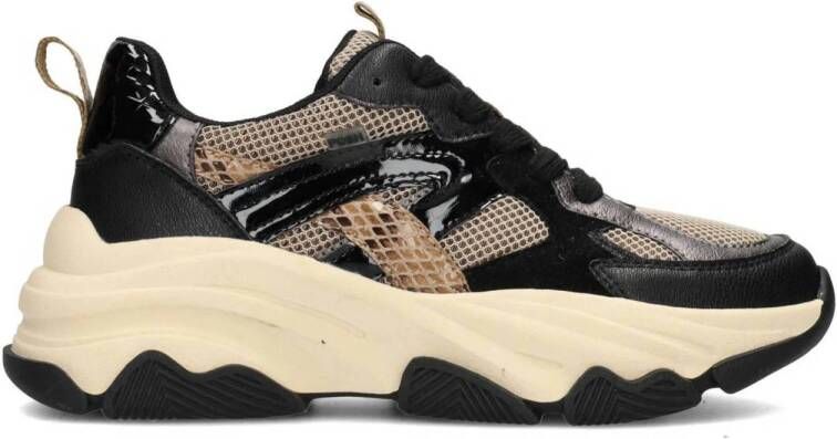 POSH by Poelman Gigi chunky sneakers zwart beige