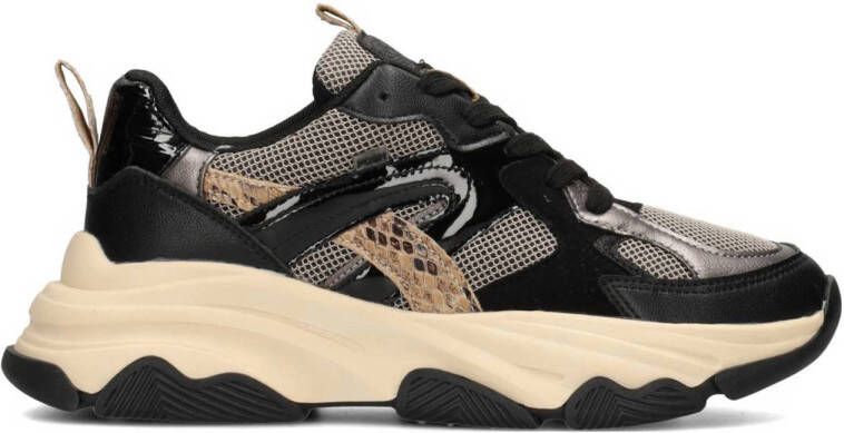 POSH by Poelman Gigi chunky sneakers zwart beige