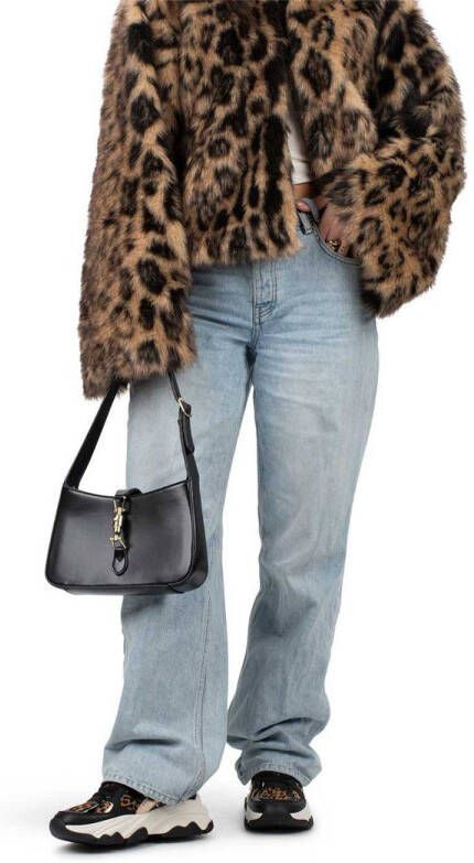 POSH by Poelman GIGI Dames Sneakers Bruin Met Dierenprint