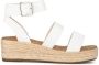 POELMAN C0047-17HPSH1 sandaal white Wit Textiel Plateau sandalen Dames - Thumbnail 1