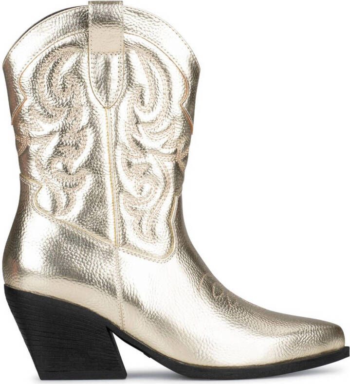 POSH by Poelman Ps Poelman Cowboylaarzen goud Synthetisch Dames