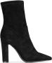 POELMAN Posh enkellaars met hak Zwart Suedelook Enkellaars met hak Dames - Thumbnail 1