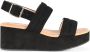 POSH by Poelman PARIS Dames Sandalen met plateauzool Zwart - Thumbnail 1