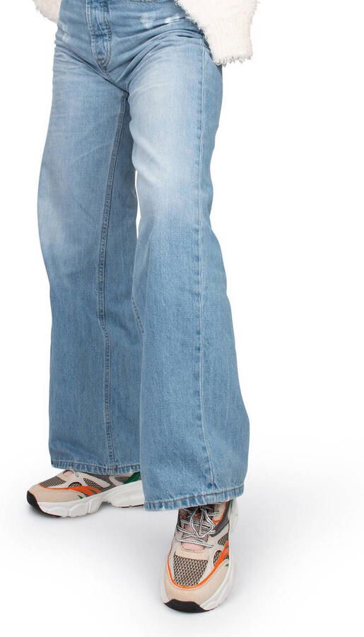 POSH by Poelman ALICE Dames Sneakers Beige Met Groen Combinatie