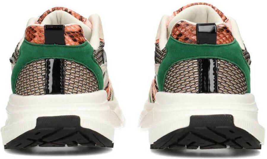 POSH by Poelman ALICE Dames Sneakers Beige Met Groen Combinatie - Foto 3