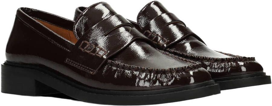 POSH by Poelman Bella lakleren loafers met blokhak bordeaux - Foto 2