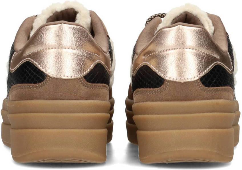 POSH by Poelman Bodie sneakers met teddy ecru zwart bruin - Foto 2