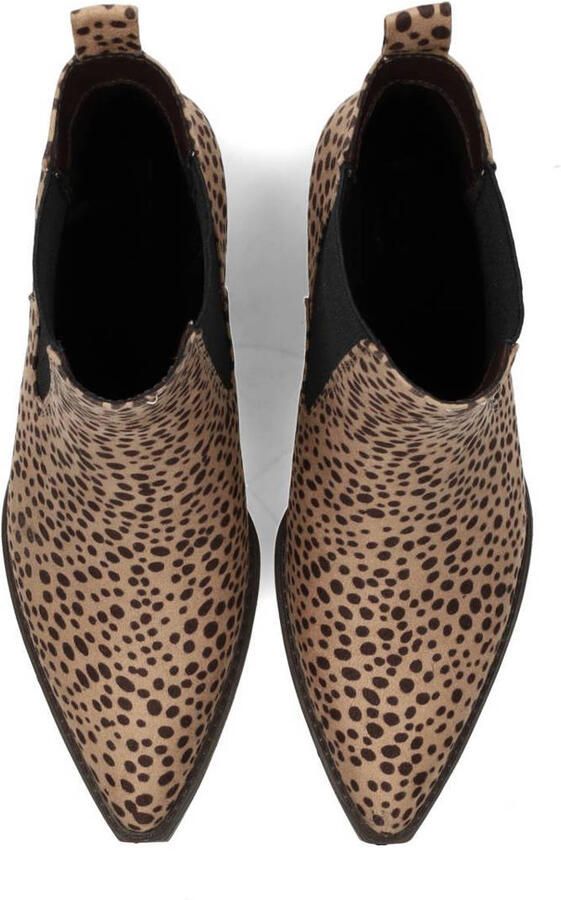 POSH by Poelman Carmen suède cowboylaarzen met dierenprint beige - Foto 3