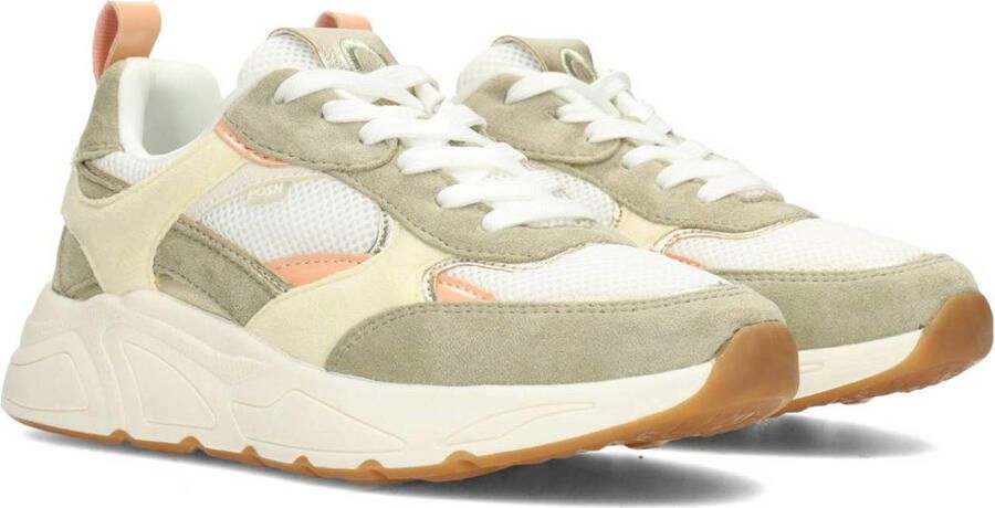POSH by Poelman CARO Dames Sneakers Wit met groene combinatie - Foto 3