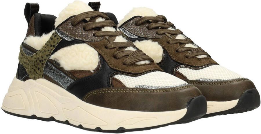 POSH by Poelman CARO Dames Sneakers Groen met combinatie - Foto 2