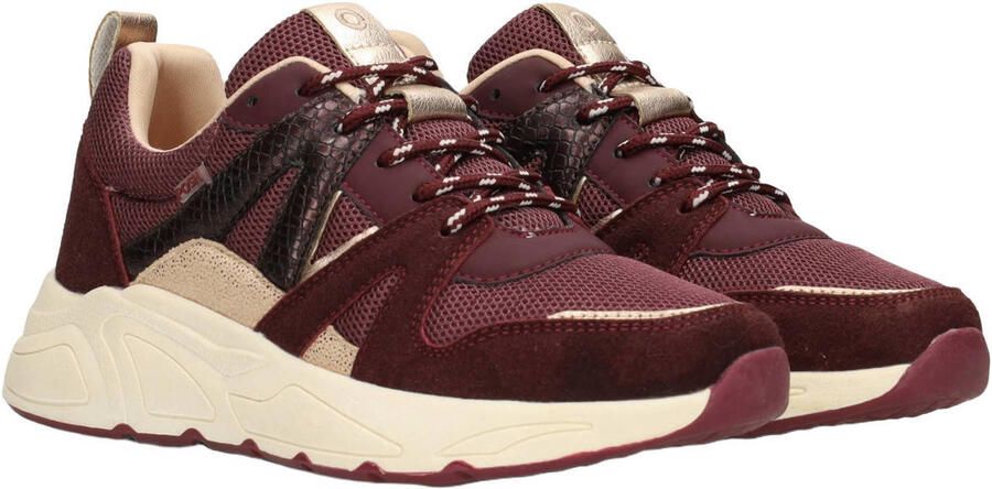 POSH by Poelman Carocel imitatieleren sneakers aubergine - Foto 3