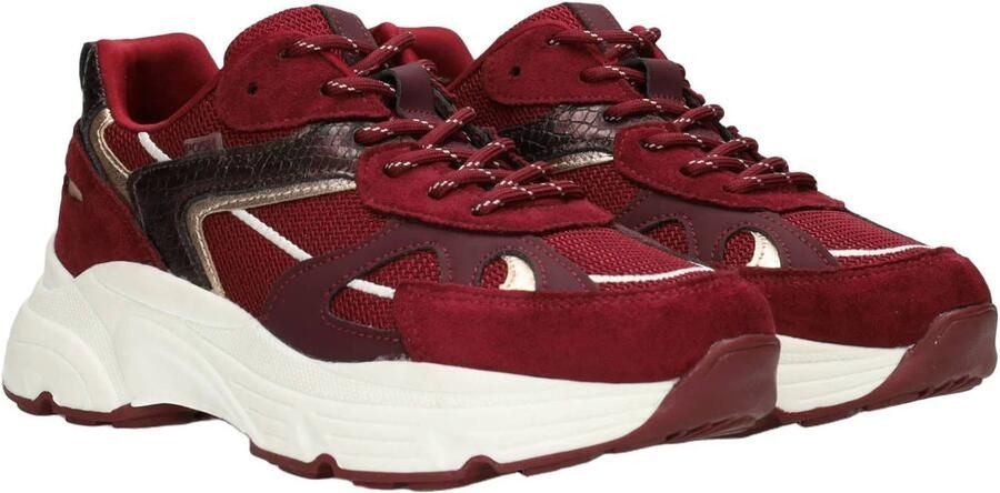 POSH by Poelman Ayoki Dames Sneakers Bordeaux met combinatie - Foto 3