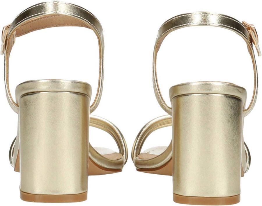 POSH by Poelman Emily imitatieleren sandalettes met blokhak goud - Foto 3
