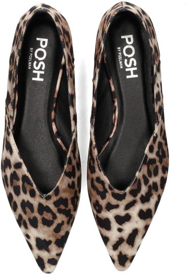 POSH by Poelman Feline loafers met panterprint beige zwart - Foto 2