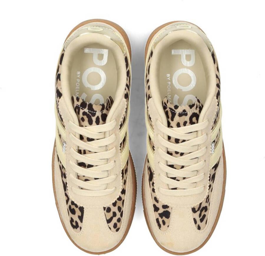POSH by Poelman GEORGIA Dames Sneakers Bruin met dierenprint - Foto 2