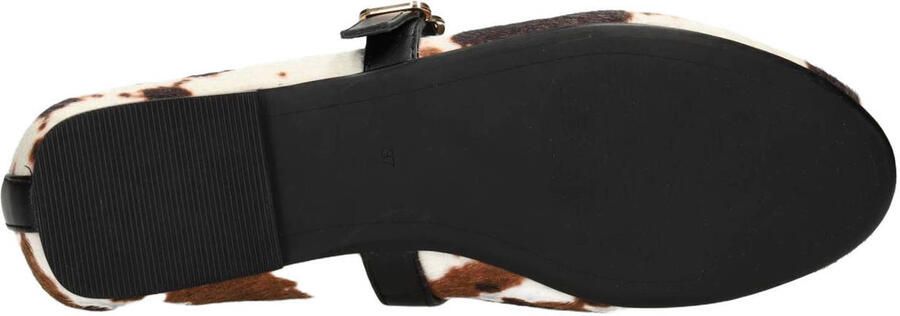 POSH by Poelman Gina ballerina's met koeienprint ecru bruin - Foto 3