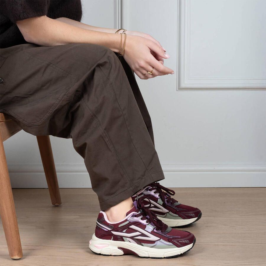POSH by Poelman GINNY Dames Sneakers Bordeaux met combinatie - Foto 2