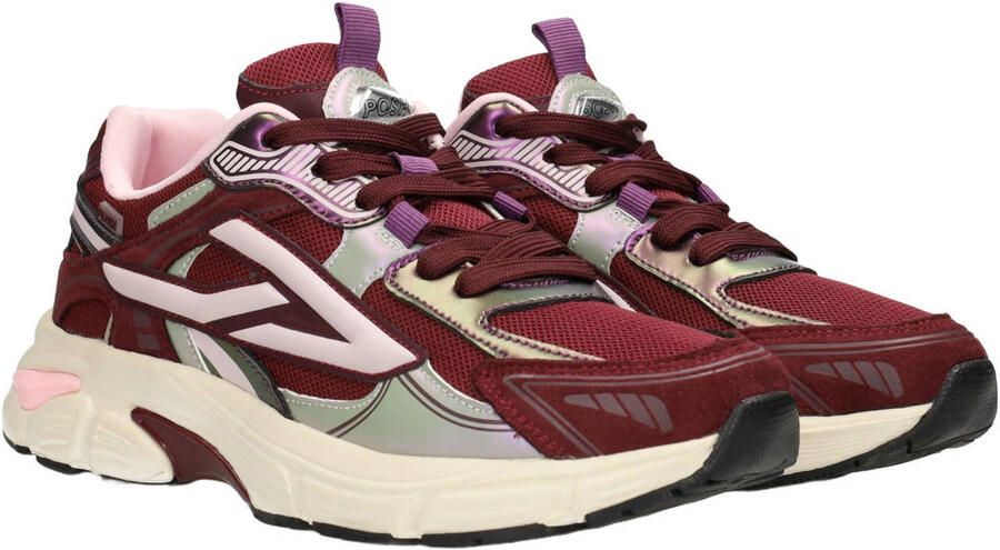 POSH by Poelman GINNY Dames Sneakers Bordeaux met combinatie - Foto 3