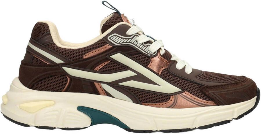 POSH by Poelman GINNY Dames Sneakers Donker bruin