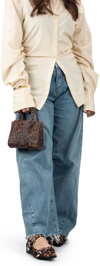 POSH by Poelman Gulia loafers met panterprint cognac