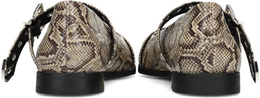 POSH by Poelman Gulia loafers met slangenprint grijs - Foto 2
