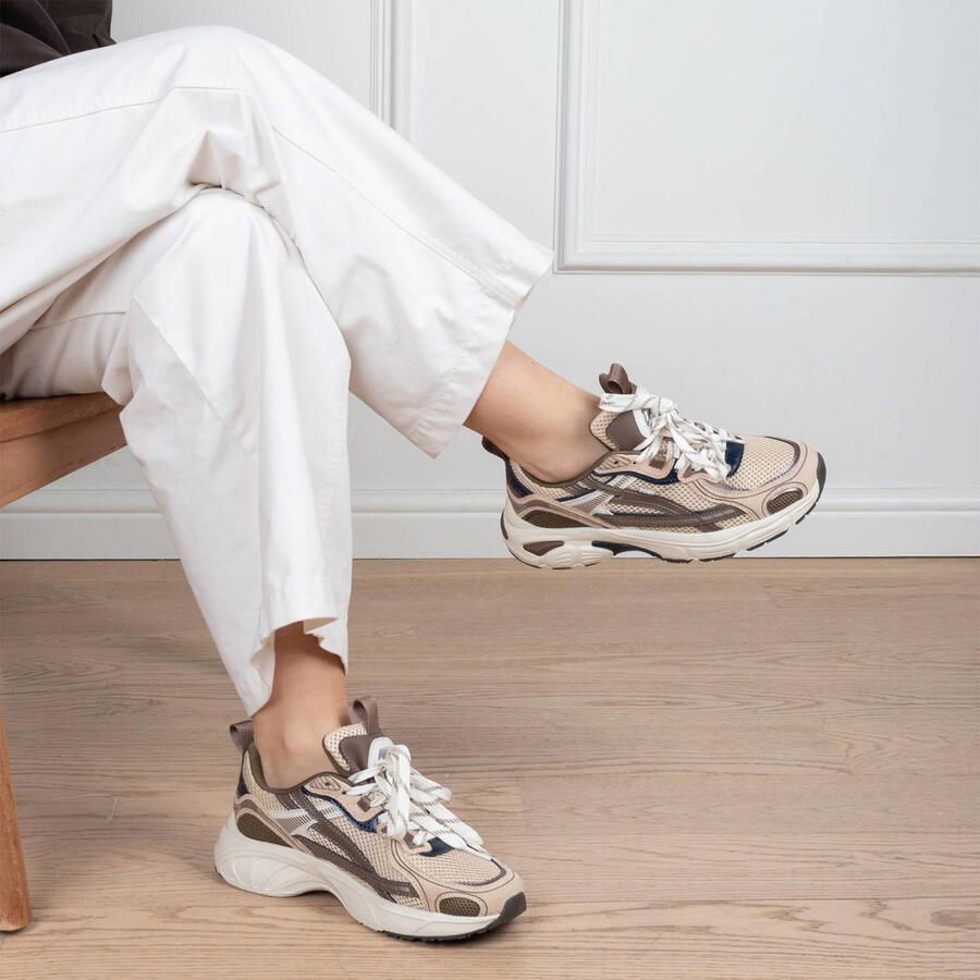 POSH by Poelman Sneakers Harper 20 Beige Blauw Grijs - Foto 3
