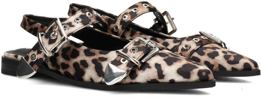 POSH by Poelman Julia slingback loafers met panterprint beige - Foto 3