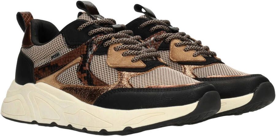 POSH by Poelman Sneakers Kiki 09 Zwart Grijs Bruin Beige - Foto 2