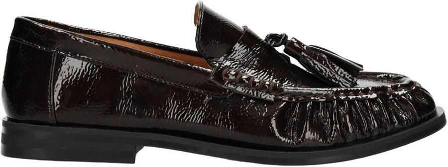 POSH by Poelman lak loafers donkerbruin