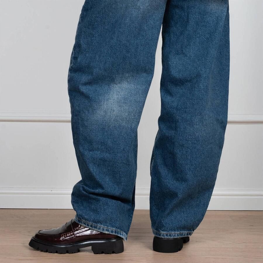 POSH by Poelman Lexy chunky lakleren loafers bordeaux