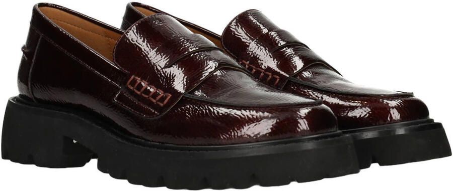 POSH by Poelman Lexy chunky lakleren loafers bordeaux - Foto 3