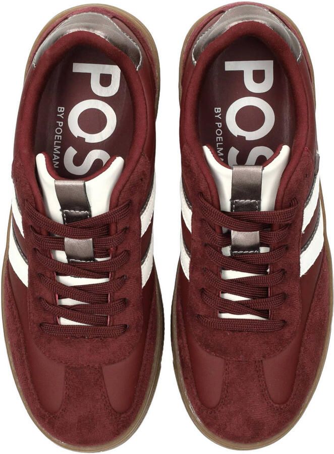 POSH by Poelman Sneakers Lilly 51 Bordeaux Rood Off White - Foto 2
