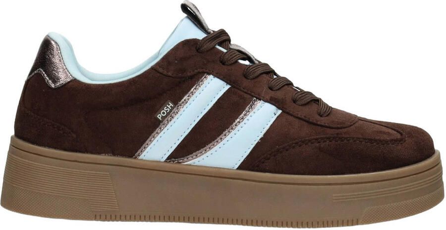 POSH by Poelman LILLY Dames Sneakers Middel bruin - Foto 3