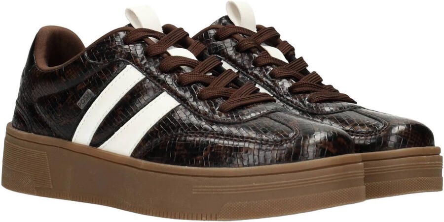 POSH by Poelman LILLY Dames Sneakers Donker bruin - Foto 3